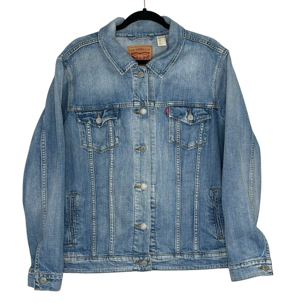 Levis Denim Trucker Jacket 3X Blue Western Outdoors Button Up
